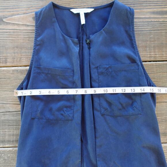 BCBGeneration Vest Small Blue Long Duster Cardigan Dark Fairy Grunge Layering - Picture 4 of 10